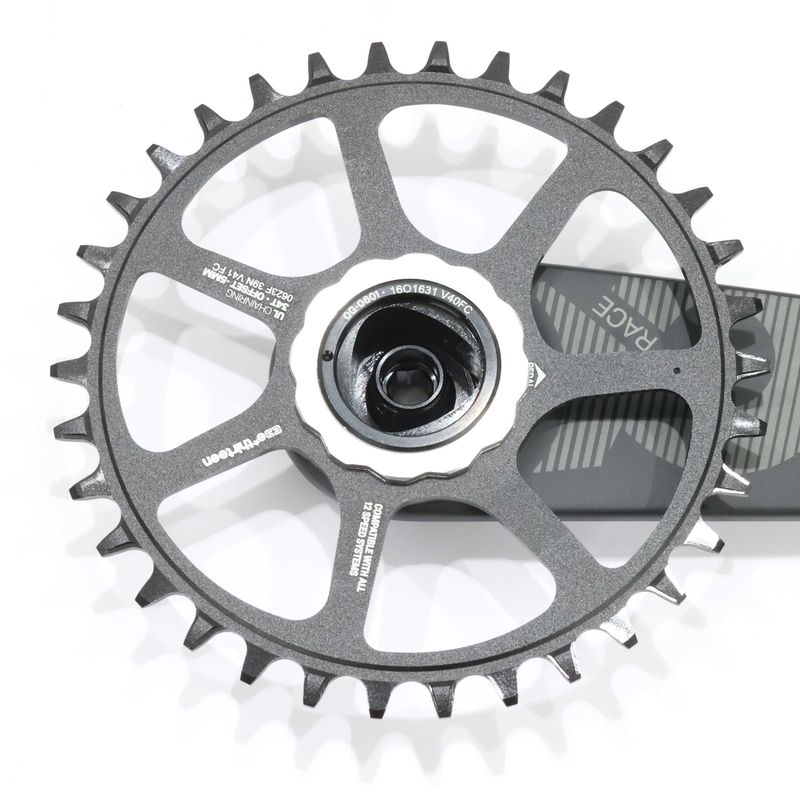 e*thirteen XCX Race Carbon Crankset, 175mm, 34T, Boost, 52mm CL