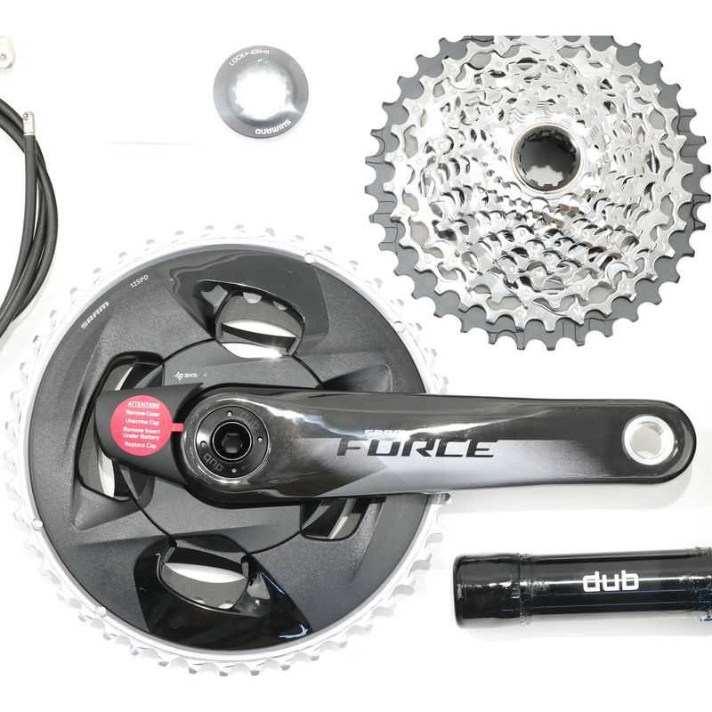 Pédalier capteur de puissance SRAM Red AXS E1 DUB 46x33d 2x12v noir/argent Pédalier capteur de puissance SRAM Red AXS E1 DUB 46x33d 2x12v noir/argent